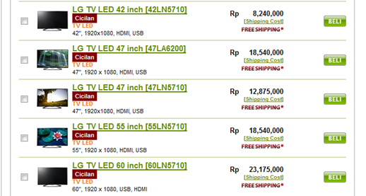 Harga TV LED